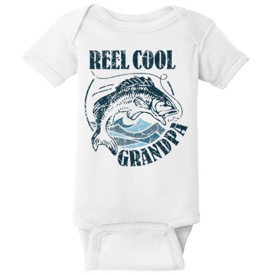 Reel Cool Grandpa Fishing Dad Father's Day Fisherman Baby Bodysuit