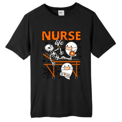 Retro Cute Ghost Boo Nurse Life Skeleton Halloween Costume Gift Tall Fusion ChromaSoft Performance T-Shirt