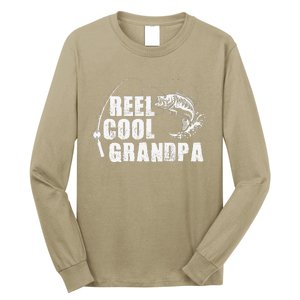 Reel Cool Grandpa Fishing Gift For Dad Or Grandpa Long Sleeve Shirt