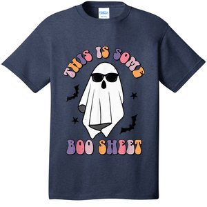 Retro Cute Ghost Halloween This Is Some Boo Sheet Wo  T-Shirt