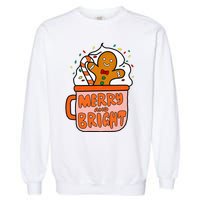 Retro Christmas Gingerbread Merry And Bright Christmas Garment-Dyed Sweatshirt