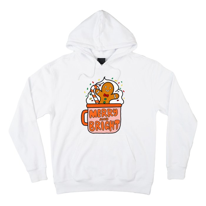 Retro Christmas Gingerbread Merry And Bright Christmas Hoodie