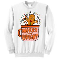 Retro Christmas Gingerbread Merry And Bright Christmas Sweatshirt