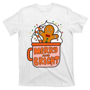 Retro Christmas Gingerbread Merry And Bright Christmas T-Shirt