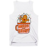 Retro Christmas Gingerbread Merry And Bright Christmas Tank Top