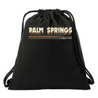 Retro California Gifts Souvenirs Vintage Palm Springs Ca Drawstring Bag