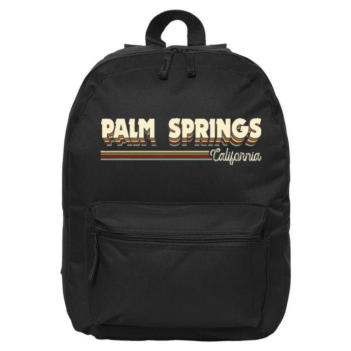 Retro California Gifts Souvenirs Vintage Palm Springs Ca 16 in Basic Backpack