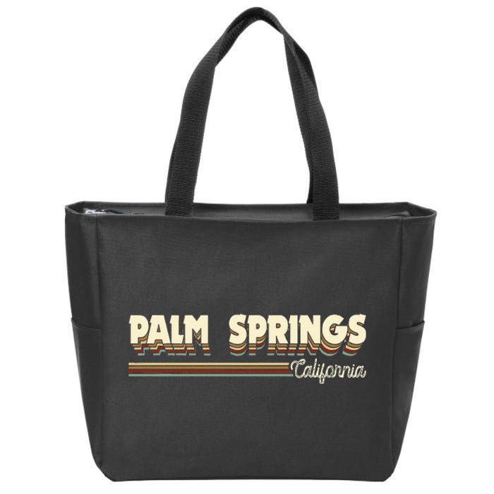 Retro California Gifts Souvenirs Vintage Palm Springs Ca Zip Tote Bag