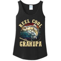 Reel Cool Grandpa Funny Fishing Fathers Day Ladies Essential Tank