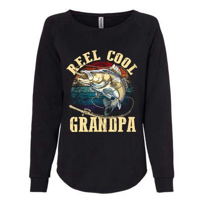 Reel Cool Grandpa Funny Fishing Fathers Day Womens California Wash Sweatshirt