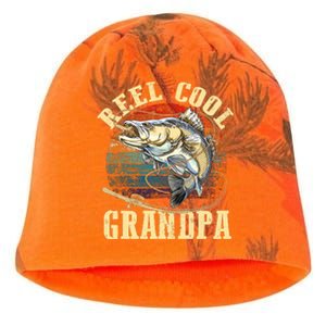 Reel Cool Grandpa Funny Fishing Fathers Day Kati - Camo Knit Beanie