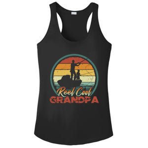 Reel Cool Grandpa Great Gift Retro Fishing Family Gift Ladies PosiCharge Competitor Racerback Tank