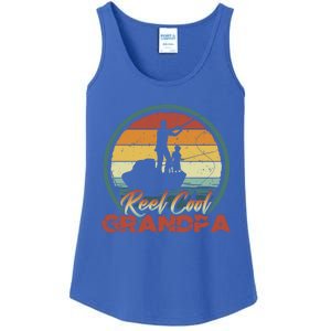 Reel Cool Grandpa Great Gift Retro Fishing Family Gift Ladies Essential Tank