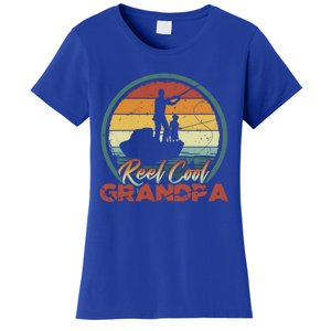 Reel Cool Grandpa Great Gift Retro Fishing Family Gift Women's T-Shirt