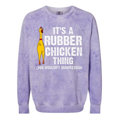 Rubber Chicken Gift Rubber Chicken Costume Colorblast Crewneck Sweatshirt