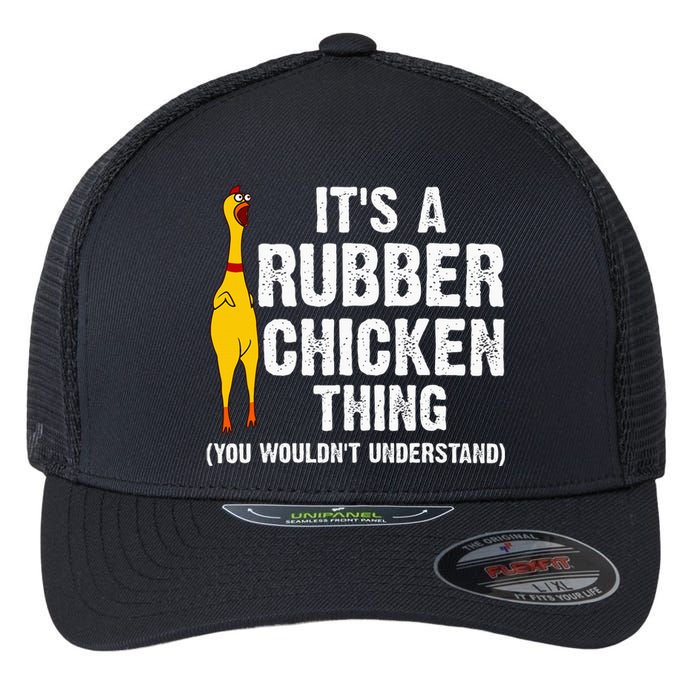 Rubber Chicken Gift Rubber Chicken Costume Flexfit Unipanel Trucker Cap