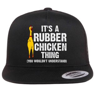 Rubber Chicken Gift Rubber Chicken Costume Flat Bill Trucker Hat