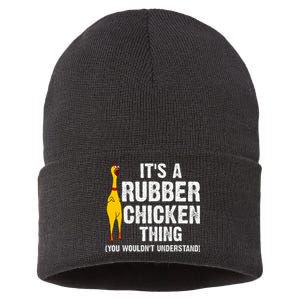 Rubber Chicken Gift Rubber Chicken Costume Sustainable Knit Beanie