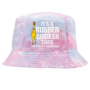 Rubber Chicken Gift Rubber Chicken Costume Tie-Dyed Bucket Hat