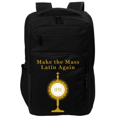 Roman Catholic Gift Make The Mass Latin Again Impact Tech Backpack