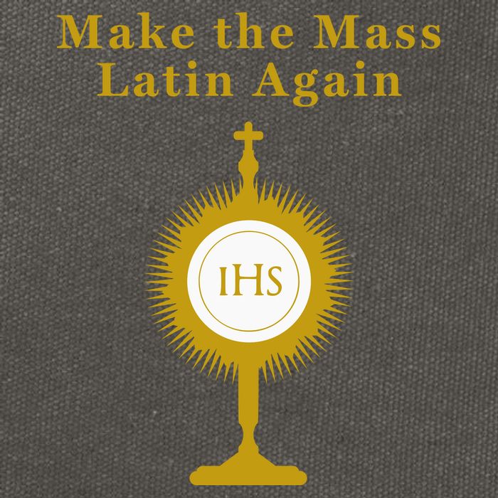 Roman Catholic Gift Make The Mass Latin Again Cotton Canvas Backpack