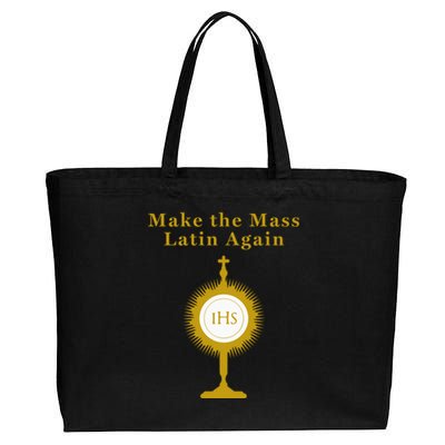 Roman Catholic Gift Make The Mass Latin Again Cotton Canvas Jumbo Tote