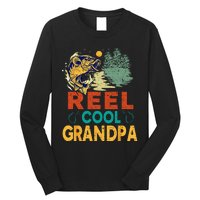 Reel Cool Grandpa Fishing Fun Fathers Day Fishermen Long Sleeve Shirt