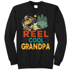 Reel Cool Grandpa Fishing Fun Fathers Day Fishermen Sweatshirt