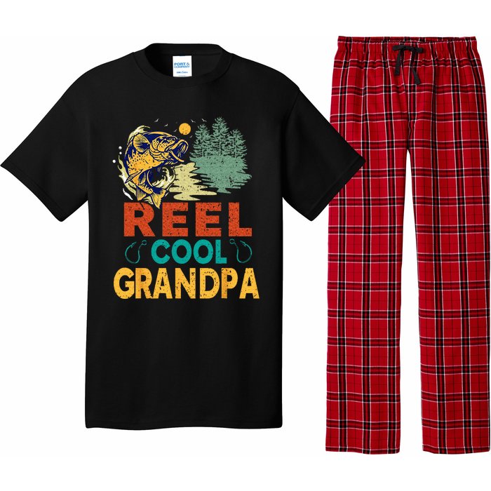 Reel Cool Grandpa Fishing Fun Fathers Day Fishermen Pajama Set