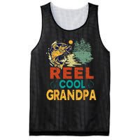 Reel Cool Grandpa Fishing Fun Fathers Day Fishermen Mesh Reversible Basketball Jersey Tank