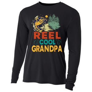 Reel Cool Grandpa Fishing Fun Fathers Day Fishermen Cooling Performance Long Sleeve Crew