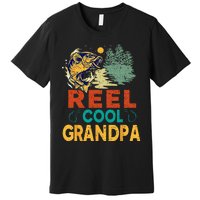 Reel Cool Grandpa Fishing Fun Fathers Day Fishermen Premium T-Shirt