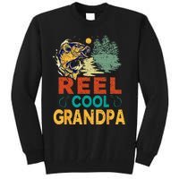 Reel Cool Grandpa Fishing Fun Fathers Day Fishermen Tall Sweatshirt