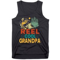 Reel Cool Grandpa Fishing Fun Fathers Day Fishermen Tank Top