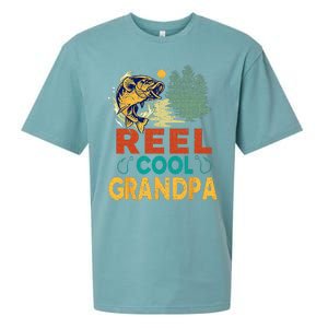 Reel Cool Grandpa Fishing Fun Fathers Day Fishermen Sueded Cloud Jersey T-Shirt