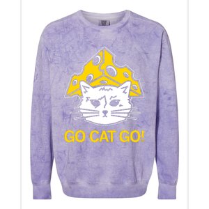 Raygunshirts Cheesehead Gary Go Cat Go Colorblast Crewneck Sweatshirt