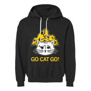 Raygunshirts Cheesehead Gary Go Cat Go Garment-Dyed Fleece Hoodie