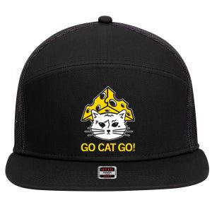 Raygunshirts Cheesehead Gary Go Cat Go 7 Panel Mesh Trucker Snapback Hat