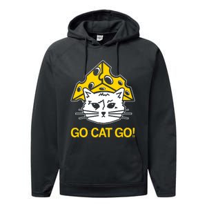 Raygunshirts Cheesehead Gary Go Cat Go Performance Fleece Hoodie