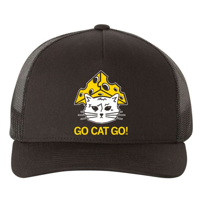 Raygunshirts Cheesehead Gary Go Cat Go Yupoong Adult 5-Panel Trucker Hat