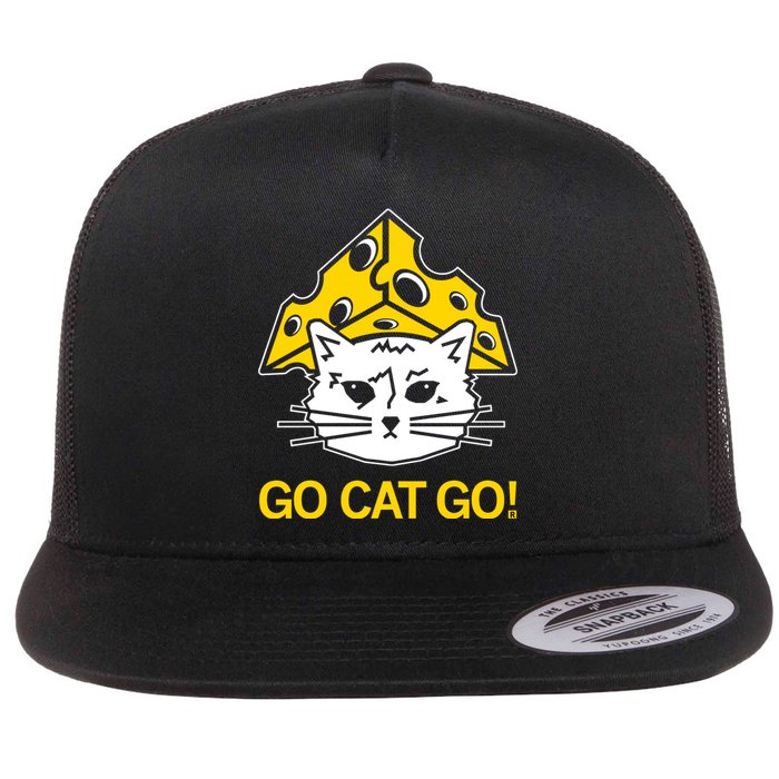 Raygunshirts Cheesehead Gary Go Cat Go Flat Bill Trucker Hat