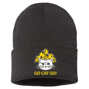 Raygunshirts Cheesehead Gary Go Cat Go Sustainable Knit Beanie