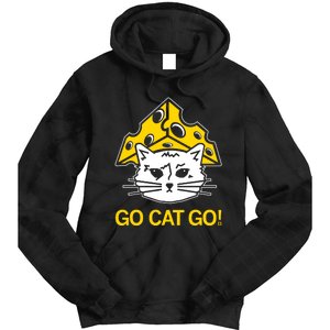 Raygunshirts Cheesehead Gary Go Cat Go Tie Dye Hoodie