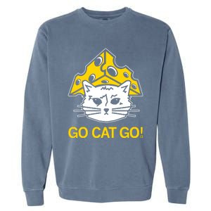 Raygunshirts Cheesehead Gary Go Cat Go Garment-Dyed Sweatshirt