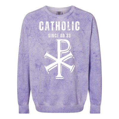 Roman Catholic Gift Since AD 33 Colorblast Crewneck Sweatshirt