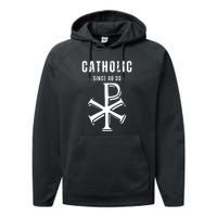 Roman Catholic Gift Since AD 33 Performance Fleece Hoodie