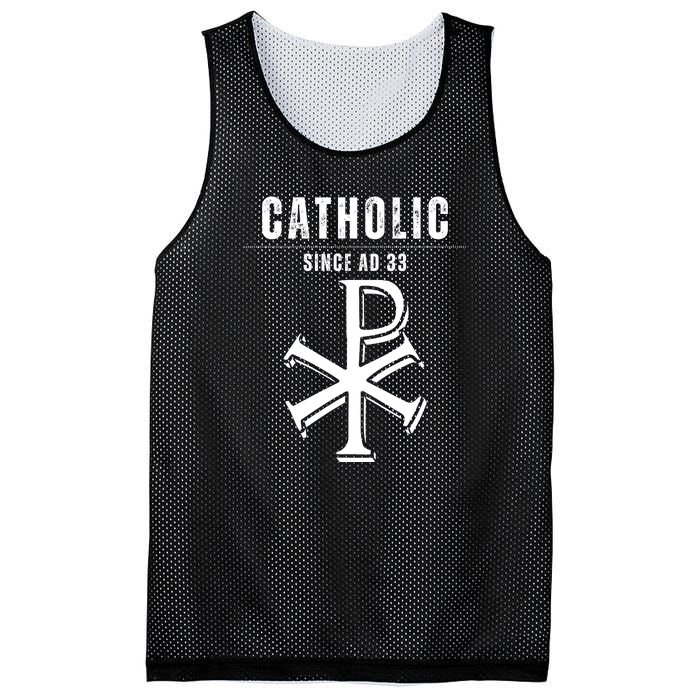 Roman Catholic Gift Since AD 33 Mesh Reversible Basketball Jersey Tank