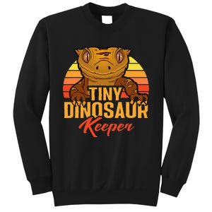 Retro Crested Gecko Tiny Dinosaur Keeper Herpetologist Sweatshirt