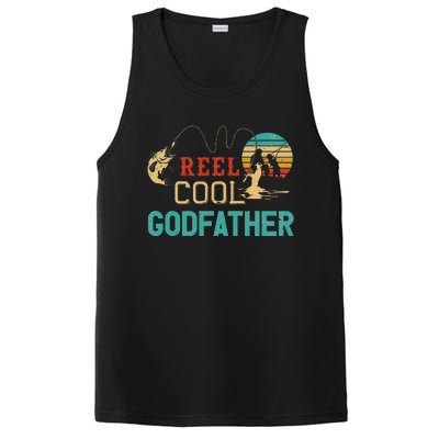 Reel Cool Godfather Vintage Funny Fishing Rod Gift PosiCharge Competitor Tank