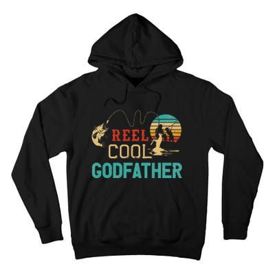 Reel Cool Godfather Vintage Funny Fishing Rod Gift Tall Hoodie